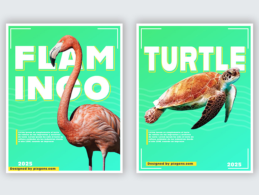 Free PSD letter size poster design